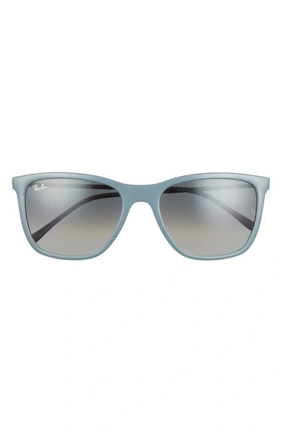 Ray Ban 56mm Pillow Sunglasses In Grey/ Blue Gradient Grey