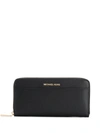 Michael Michael Kors Textured Zip Wallet In Black