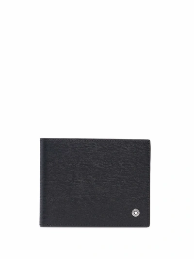 Montblanc Logo Plaque Billfold Wallet In Black