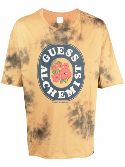 Alchemist Tie-dye Cotton T-shirt In Beige