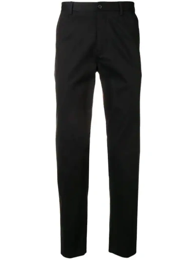Dolce & Gabbana Logo Tape Trousers In Black