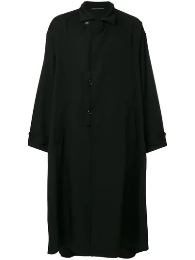 Yohji Yamamoto Black Gabardine Rain Coat