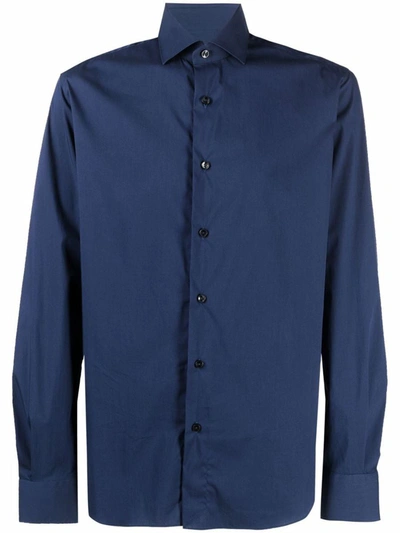 Xacus Long-sleeve Regular Fit Shirt In Blue