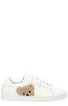 Palm Angels Teddy Bear Low-top Sneakers In White,brown