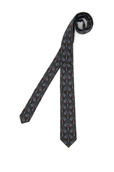 Valentino Garavani Jacquard Tie In Basic