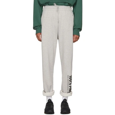 Vetements 100% Pro Baggy Sweatpants In Grey+print