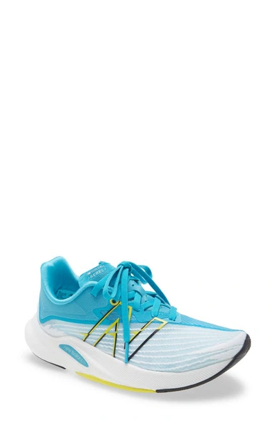 New Balance Fuelcell Rebel V2 Running Shoe In Blue/ White