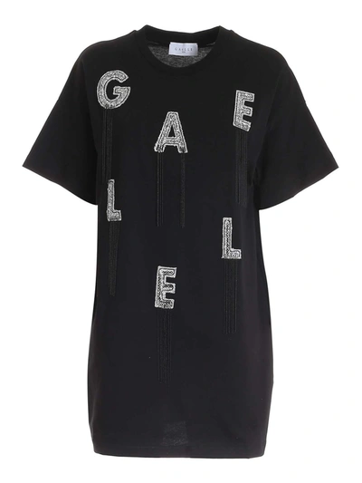 Gaelle Paris Rhinestones Short Dress In Black