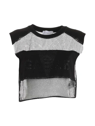 Gaelle Paris Semi-transparent T-shirt In Black
