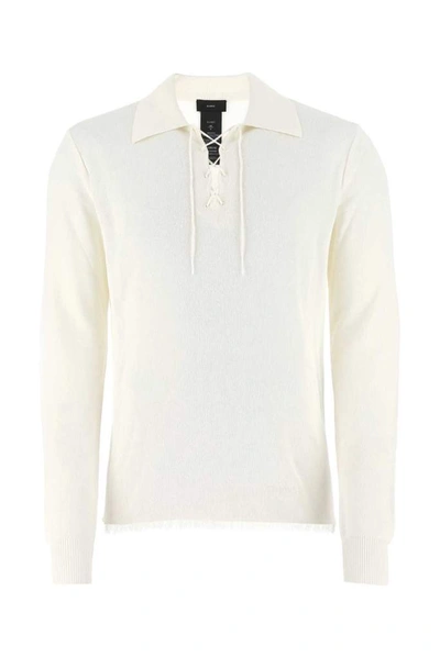 Alanui Knitted Polo Shirt In White