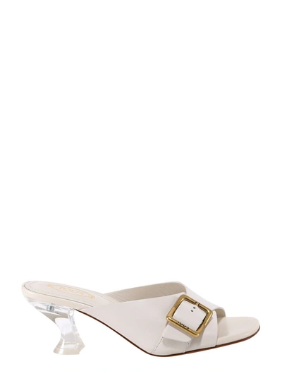 Tod's Buckled Heeled Sandals In Beige