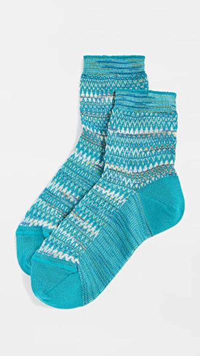 Missoni Short Socks In Blue
