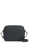 Allsaints Captain Lea Leather Crossbody Bag In Dark Ocean Blue