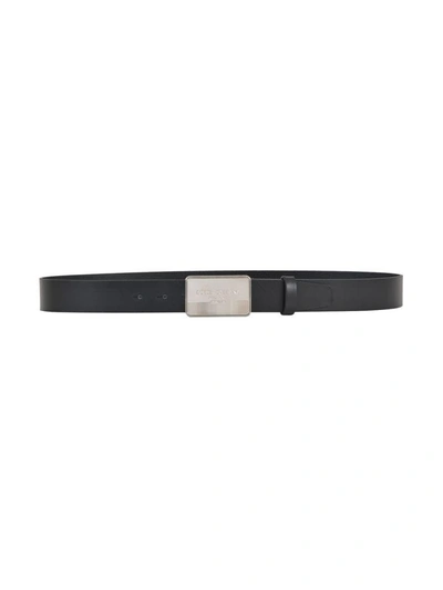 Dolce & Gabbana Logo Plaque Belt In Black