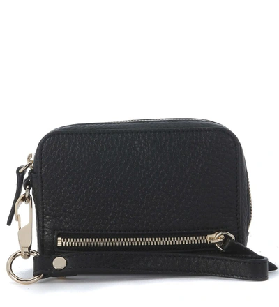 Alexander Wang Fumo Large Black Tumbled Leather Pochette In Nero