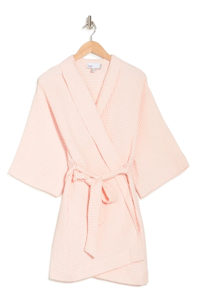 Nordstrom Rack Waffle Weave Robe In Pink Veil Rose