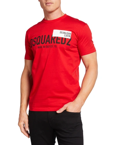 Dsquared2 Men's Red Tag Cool Logo T-shirt