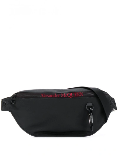 Alexander Mcqueen Harness Oversized Beltbag In Black