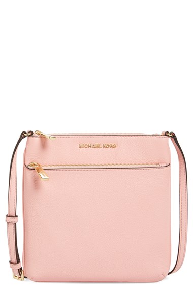 Michael Michael Kors &#39;small Riley&#39; Leather Crossbody Bag In Pale Pink/ Gold | ModeSens