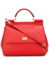 Dolce & Gabbana Large Sicily Shoulder Bag In Red