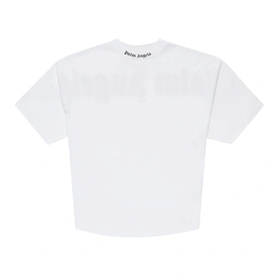 Palm Angels Logo Over White T-shirt