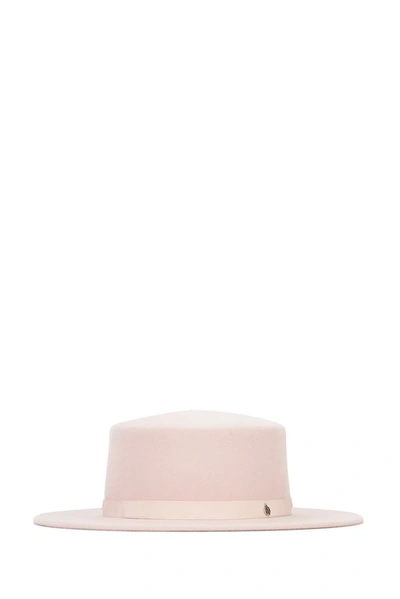 Maison Michel Kiki Pearl Embellished Hat In Pink