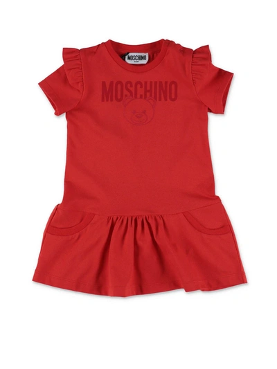 Moschino Kids' Ruffles Dress In Red