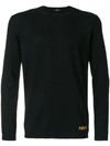 Fendi Black 'bag Bugs' Sleeves Sweater