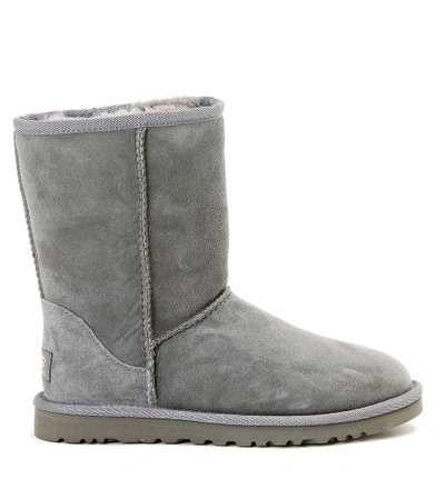 Ugg Classic Short Grey Ankle Boot In Grigio