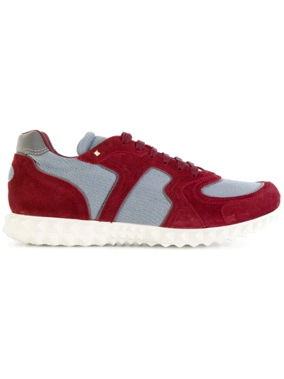 Valentino Garavani Two-coloured Hive Sneaker In Maroon