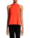 Milly Daphne Sleeveless Cady Top In Summer Cor