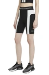 Nike Sportswear High Waist Bike Shorts In Black/ Pure Platinum/ White