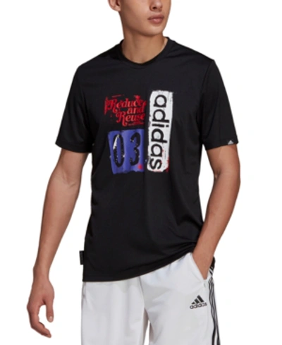 Adidas Originals Adidas Men's Primeblue For The Oceans Graphic T-shirt In Black