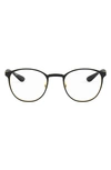 Ray Ban 50mm Optical Glasses In Gold Black