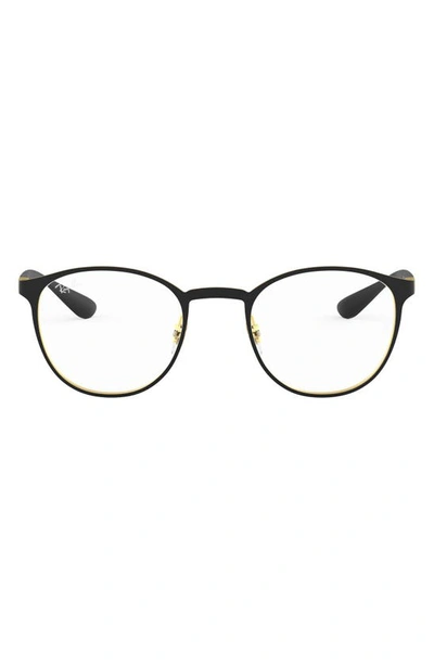 Ray Ban 50mm Optical Glasses In Gold Black