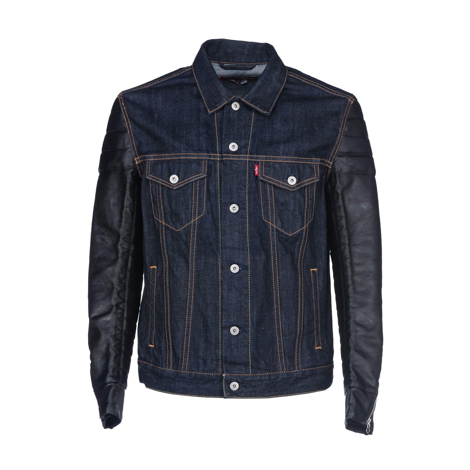 Junya Watanabe X Levis Contrast Sleeve Denim Jacket In Indigo Black ...