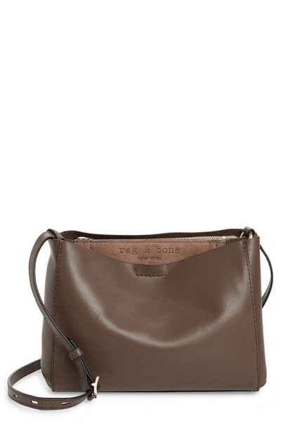 Rag & Bone Passenger Leather Crossbody Bag In Tunbrwn