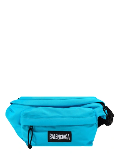 Balenciaga Nylon Belt Bag In Blue