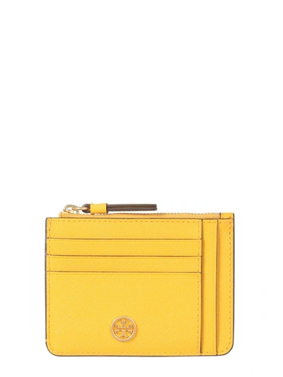 Tory Burch Robison Card Holder In Yellow