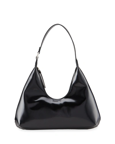 By Far Amber Semi-patent Leather Bag In Black