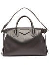 Givenchy Small Antigona Soft Leather Satchel In Black