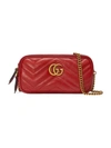Gucci Gg Marmont Mini Chain Bag In Red