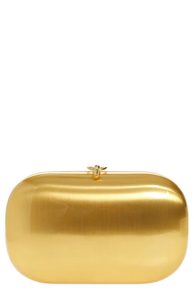 Jeffrey Levinson Elina Plus Brushed 18-karat Gold Clutch