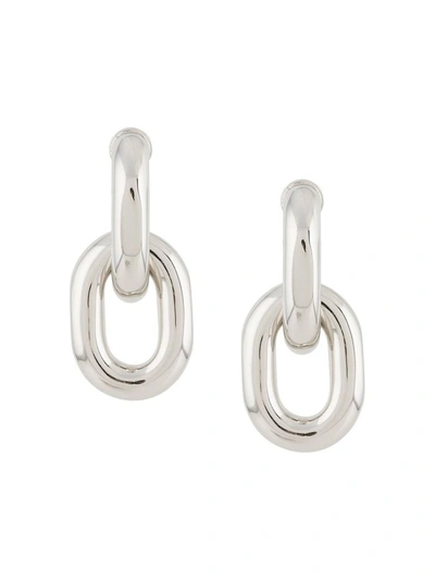 Paco Rabanne Xl Link Hoop Earrings In Silver