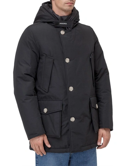 Woolrich Black Canvas Arctic Parka Jacket