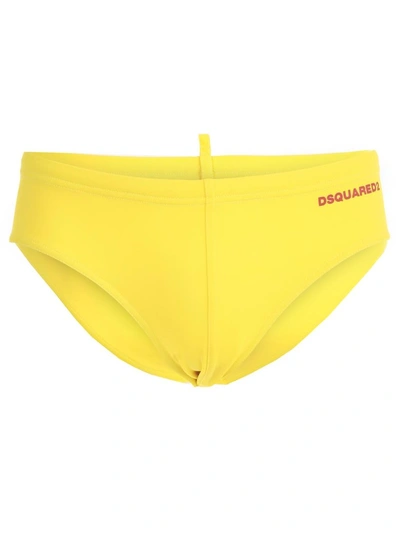 Dsquared2 Swimming Trunks In Yellow
