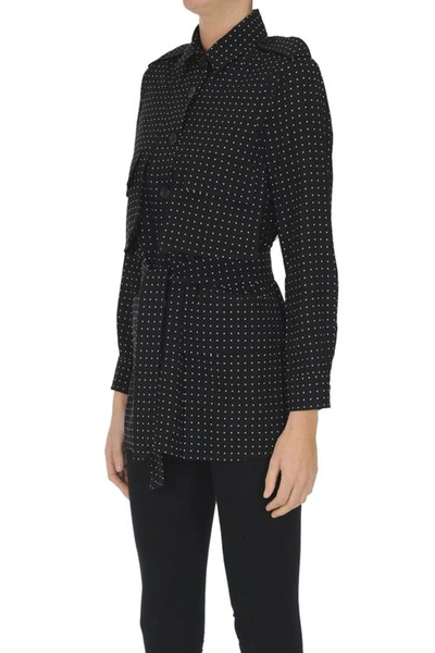 Max Mara Maltese Silk Safari Jacket In Black