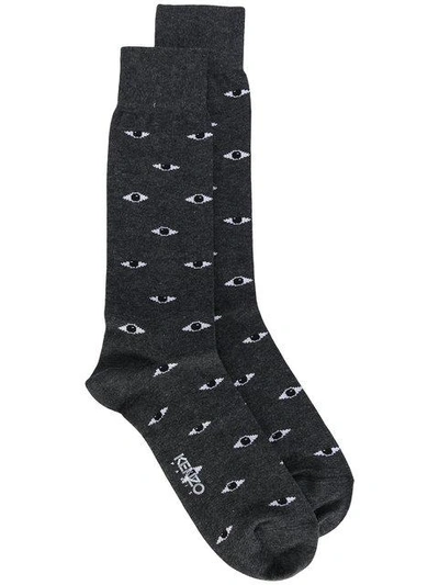 Kenzo Grey Multi Eye Socks