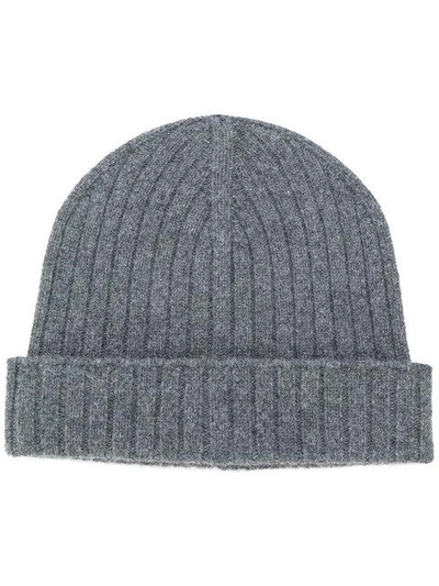 Apc Ribbed Wool Beanie - Gray - One Siz In Pla - Gris Chine