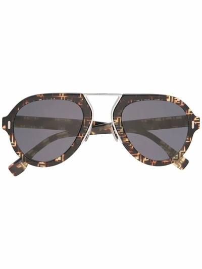 Fendi Men's Brown Acetate Sunglasses